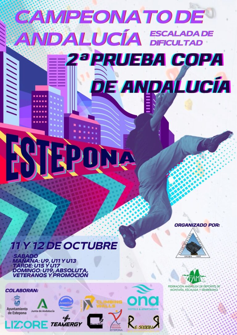 El Rocódromo Municipal de Estepona, listo parala celebración este fin de semana del Campeonato de Andalucía de Escalada de Dificultad y segunda prueba de Copa