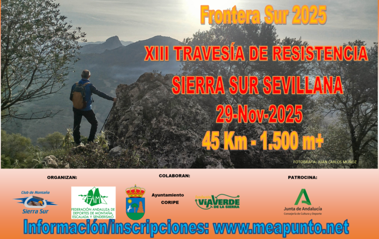 Ya se encuentra abierto el plazo de inscripción para la Travesía Sierra Sur Sevillana