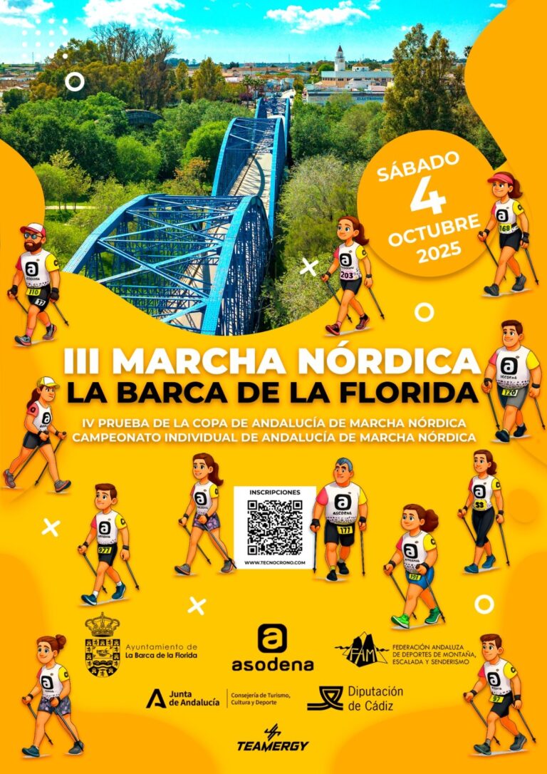La Barca de la Florida, preparada para recibir la Marcha Nórdica andaluza con motivo del Campeonato Individual y Copa de Andalucía