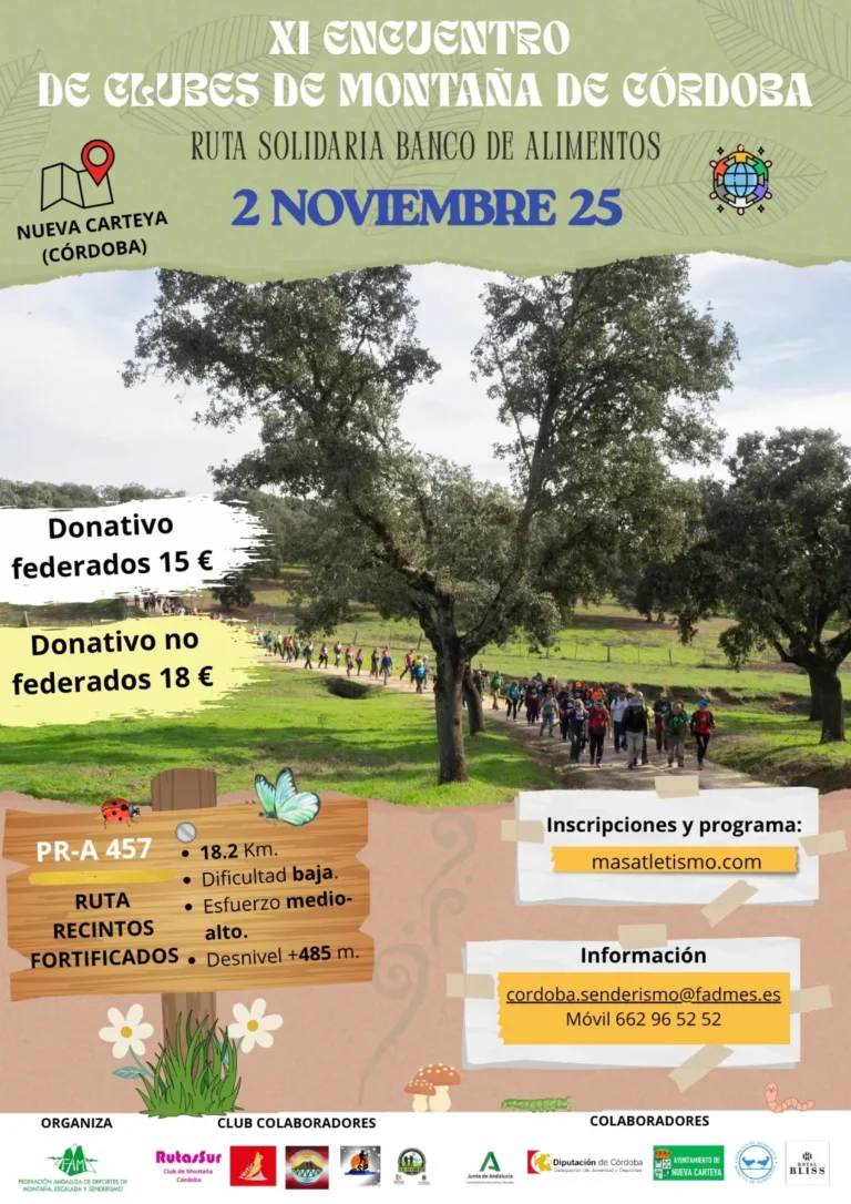 Últimas horas para formalizar las inscripciones para el XI Encuentro de Clubes de Montaña de Córdoba