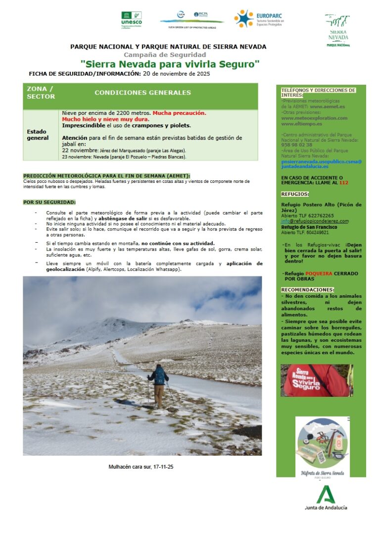 Extremar la precaución, mucho hielo y nieve muy dura