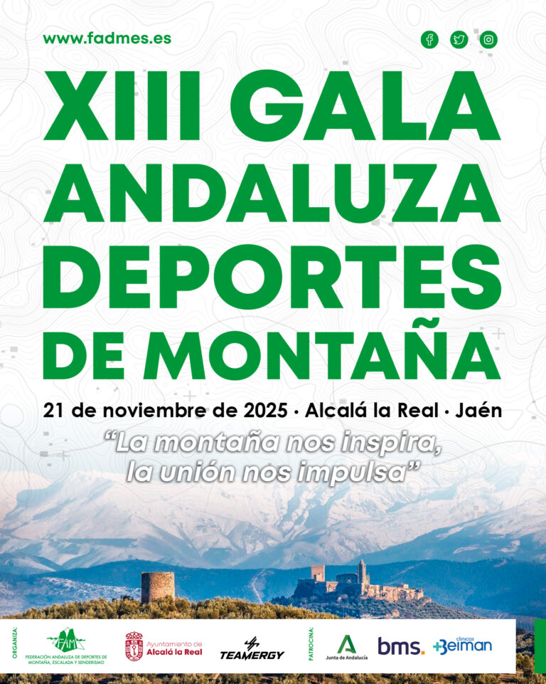 Alcalá la Real acogerá la XIII Gala Andaluza de los Deportes de Montaña
