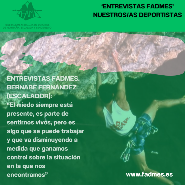 ENTREVISTAS FADMES: Bernabé Fernández. “El miedo siempre está presente, es parte de sentirnos vivos, pero es algo que se puede trabajar y que va disminuyendo a medida que ganamos control”