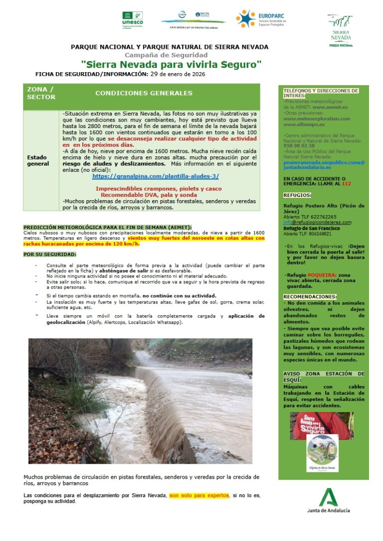 Ficha Seguridad Sierra Nevada – 29/01/2026