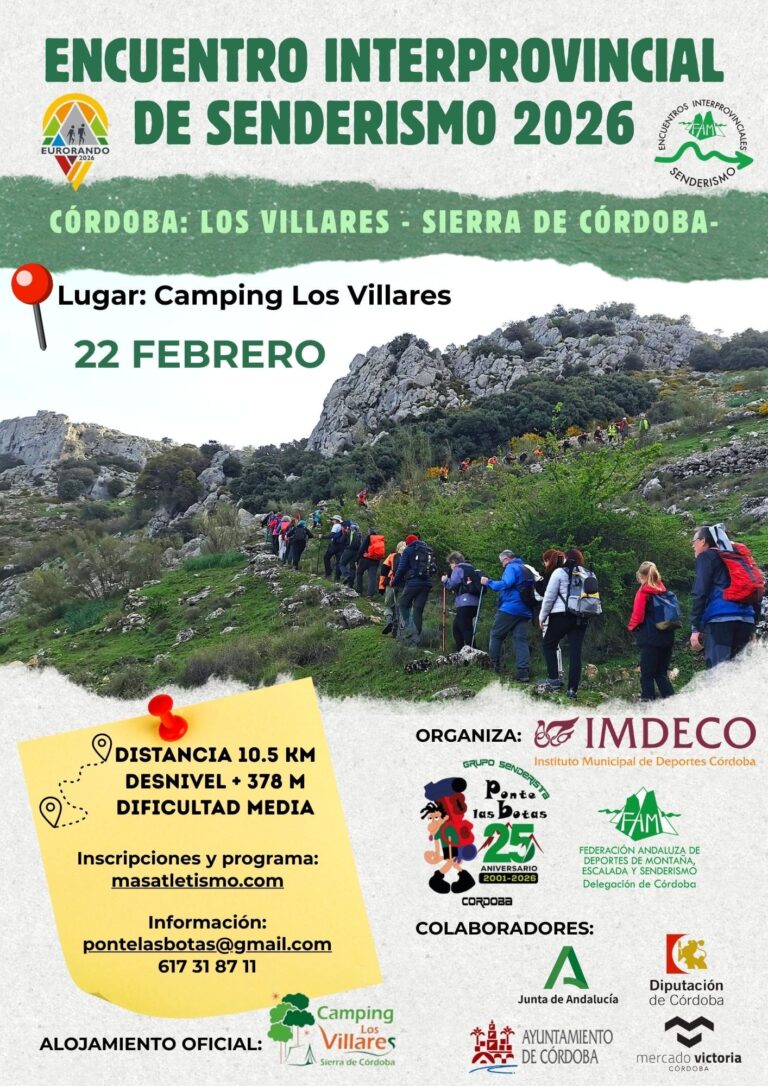 Primera actividad de los Encuentros Interprovinciales de Senderismo 2026 en Villares