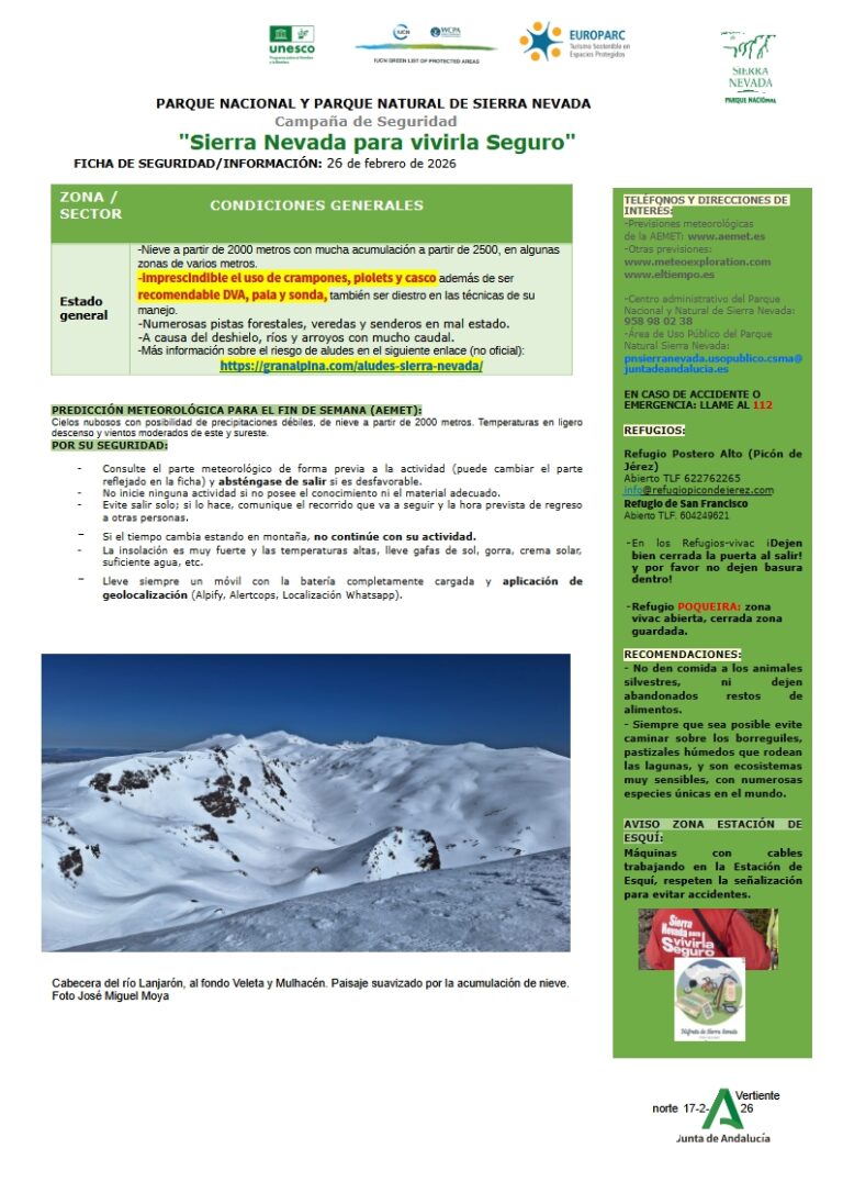 Mucha acumulación de nieve a partir de 2.500 metros