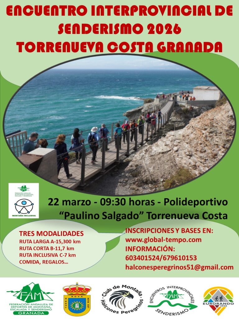 Abiertas las inscripciones para el Encuentro Interprovincial de Senderismo Torrenueva Costa Granada
