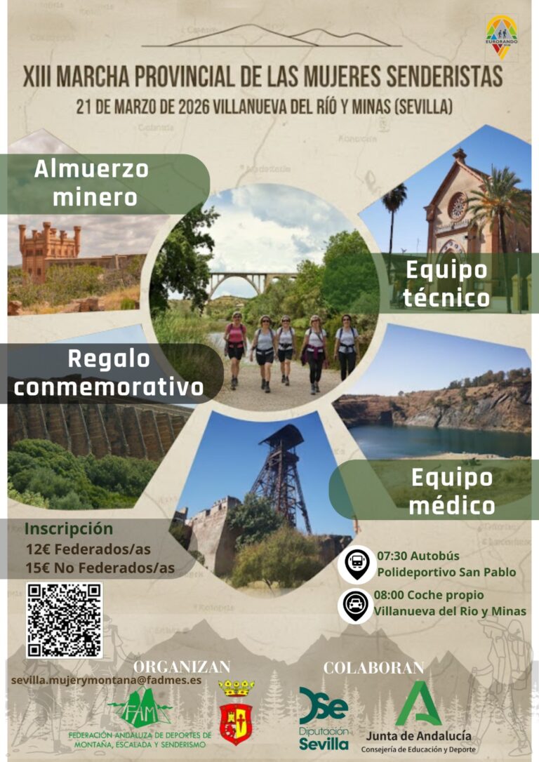 Abiertas las inscripciones para la XIII Marcha Provincial de las Mujeres Senderistas de Sevilla en Villanueva del Río y Minas