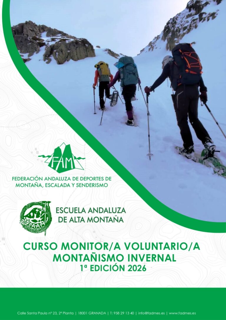 Abierto el plazo de inscripción para la 1ª edición del curso Monitor/a Voluntario/a de Montañismo Invernal
