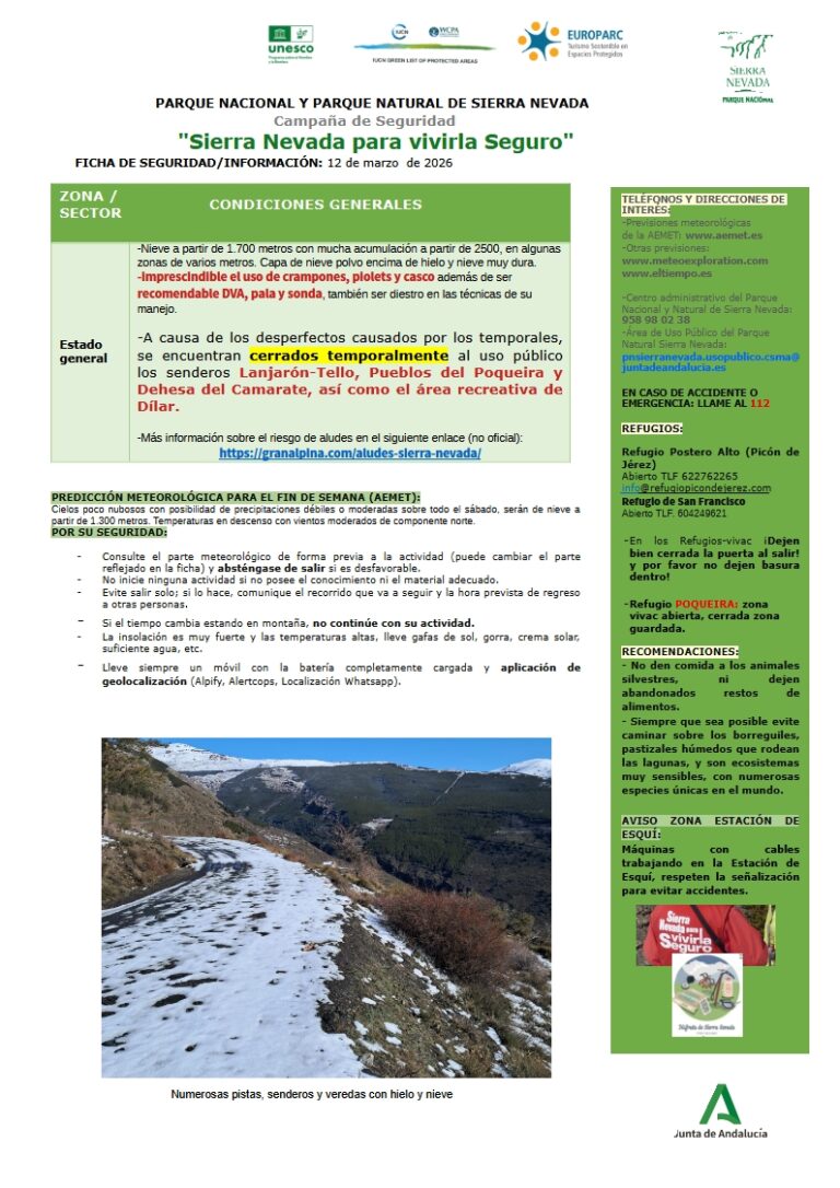 Mucha acumulación de nieve a partir de 2.500 metros, en algunas zonas de varios metros