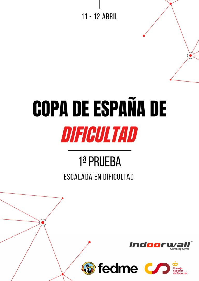 Convocatoria de deportistas para la 1ª prueba de Copa de España de Escalada de Dificultad