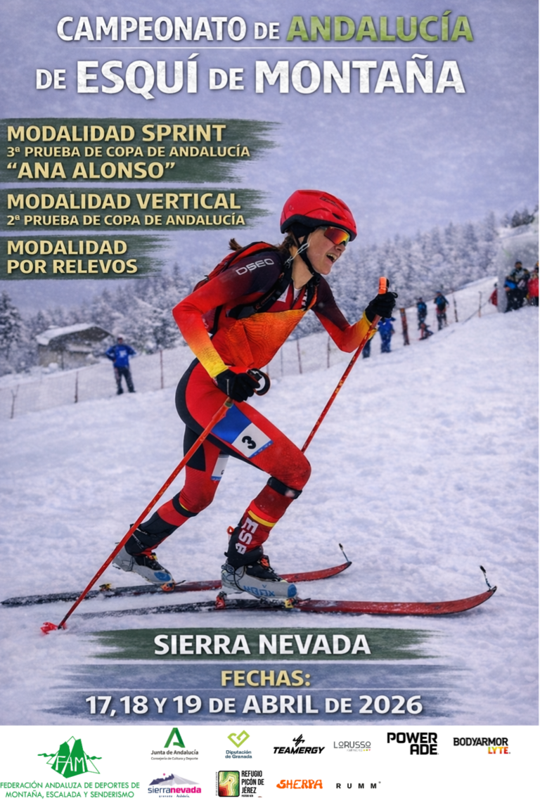 Sierra Nevada acoge un fin de semana repleto de competición con el Campeonato de Andalucía de Esquí de Montaña Vertical, Sprint y Relevos 2026 y Jornada de Puertas Abiertas