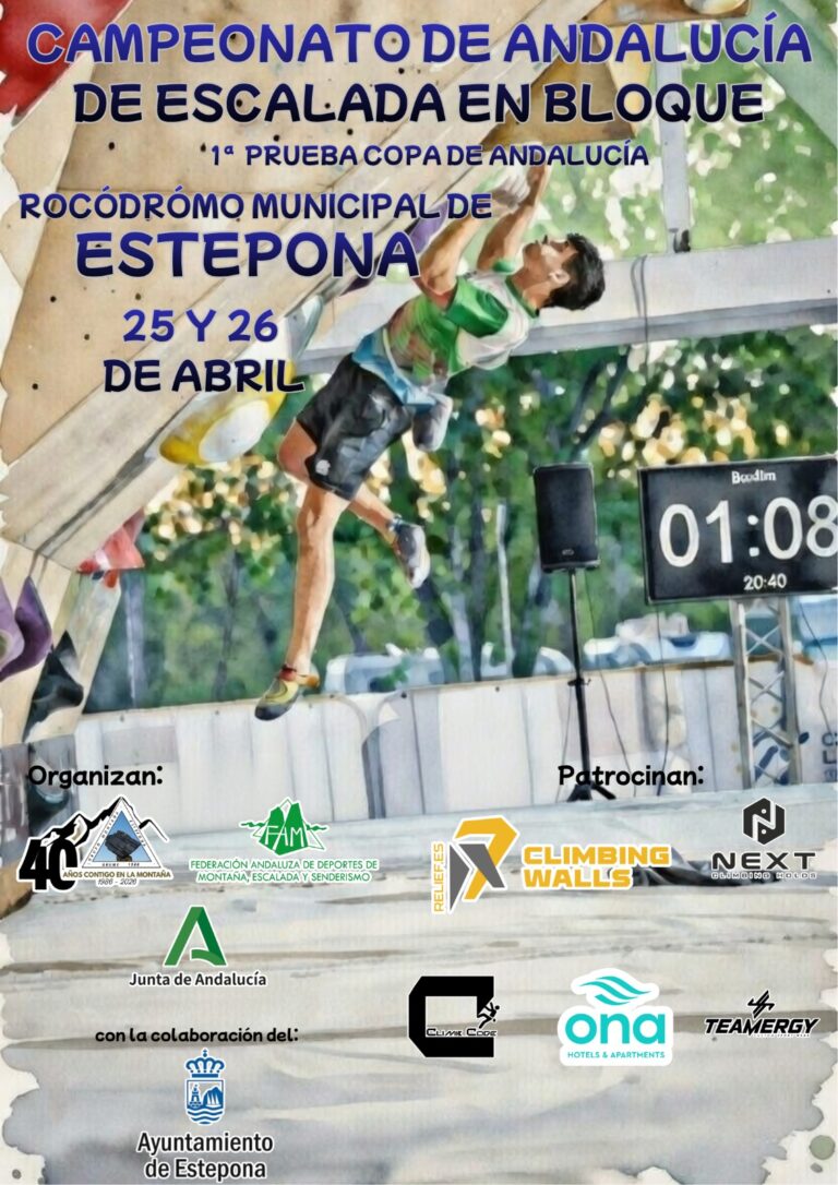 Estepona, preparada para el Campeonato de Andalucía de Escalada en Bloque de este fin de semana