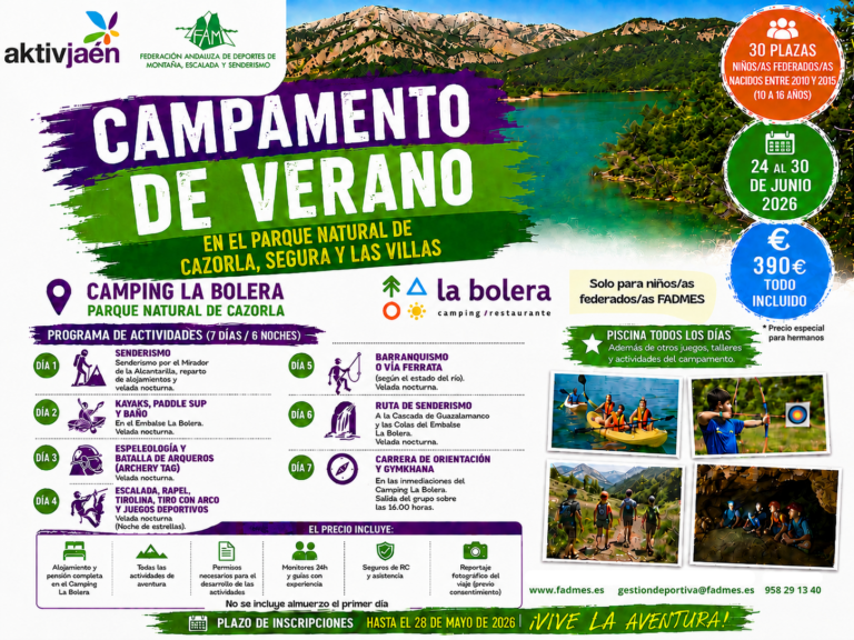 Abiertas las inscripciones para el Campamento de Verano de FADMES 2026