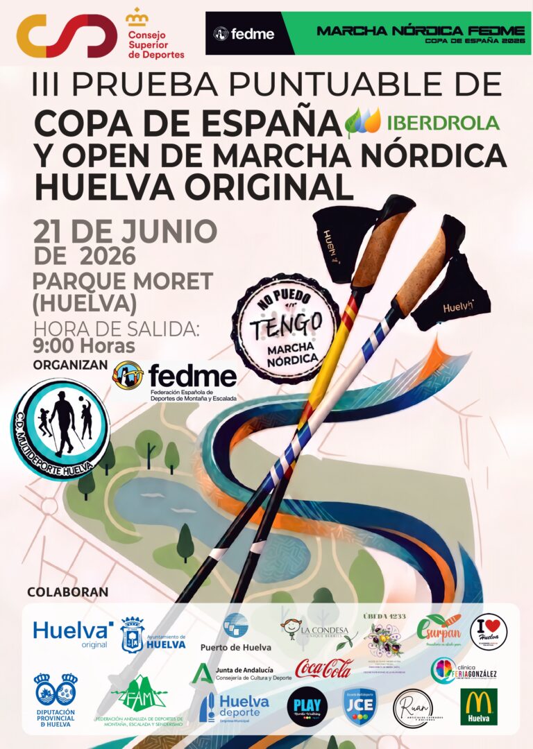 Abiertas desde este martes las inscripciones para la Marcha Nórdica Huelva Original de la Copa FEDME