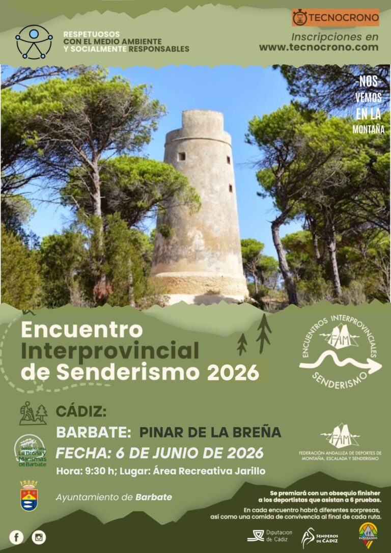 Ya te puedes inscribir para el III Encuentro Interprovincial de Senderismo de Cádiz en el Pinar de la Breña