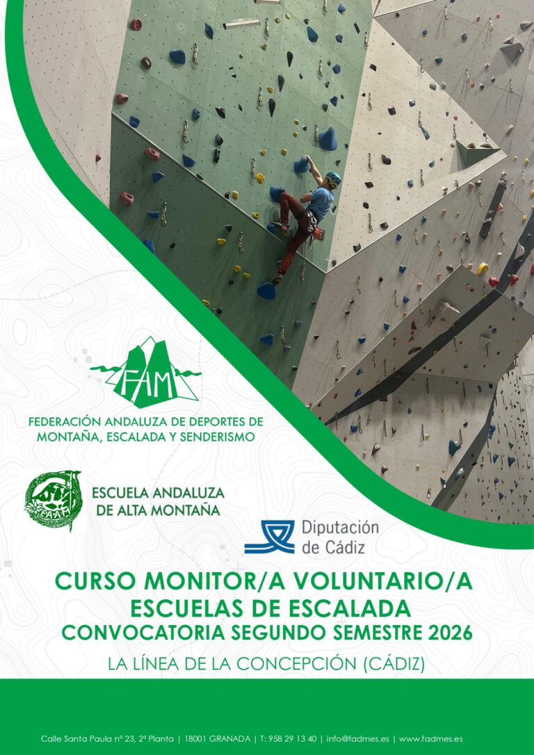Abierto el plazo de inscripción para la formación a Monitor/a Voluntario/a de Escuelas de Escalada programado por la EAAM para el segundo semestre 2026