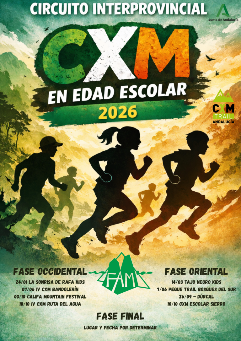 El II Circuito Interprovincial de CxM en Edad Escolar 2026 comienza este sábado con motivo de La Sonrisa de Rafa KIDS en Berrocal